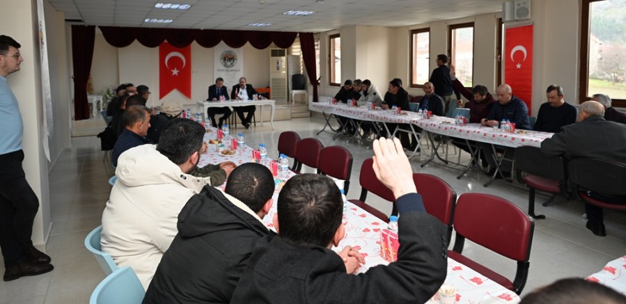 Başkan Hamamcı tarım ve sulama  konulu toplantıya başkanlık etti