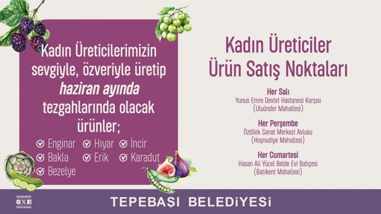 Kadınların ürettiği taze sebzeler tezgaha geliyor!