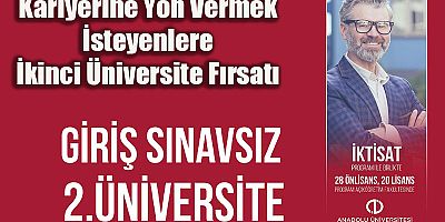 Anadolu Üniversitesi İkinci Üniversite fırsatıyla lisans programlarına öğrenci kabul ediyor