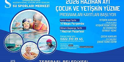 Tepebaşı Belediyesi yüzme kursları için başvuru zamanı