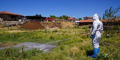 Tepebaşı kırsal mahallelerde de haşeratla mücadele ediyor