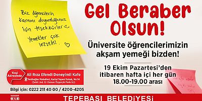 Tepebaşı üniversite öğrencilerine Gel Beraber Olsun diyecek